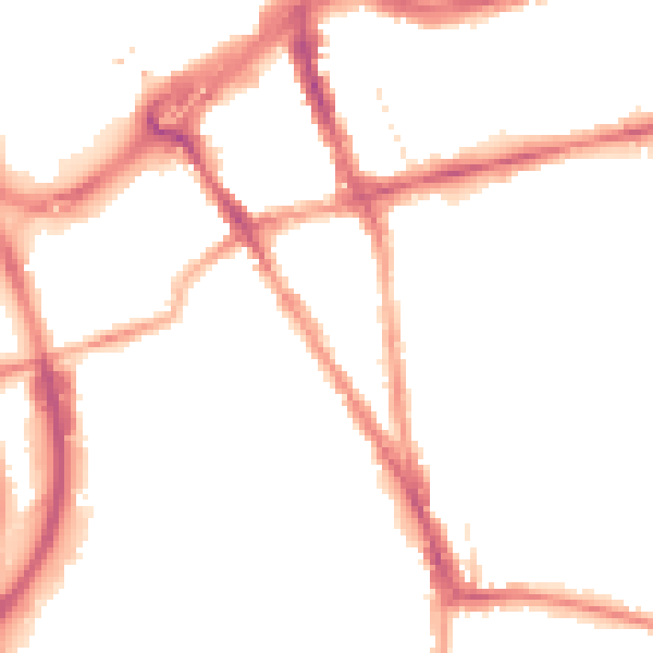 Night-time road noise heatmap for RG1 2QF