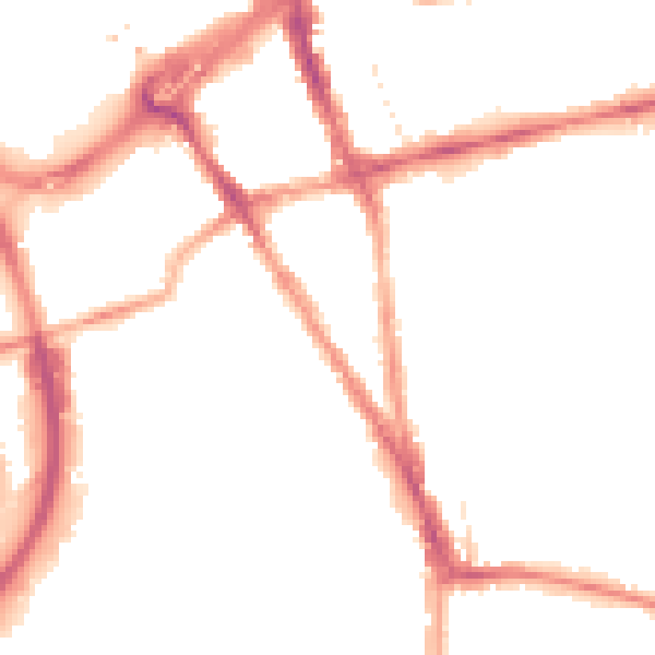 Night-time road noise heatmap for RG1 2QN