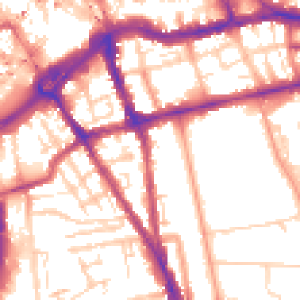 Daytime road noise heatmap for RG1 2TB