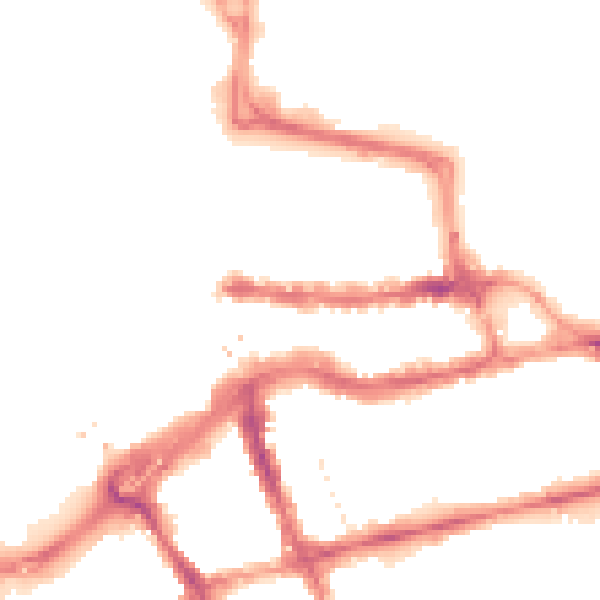 Night-time road noise heatmap for RG1 3AA