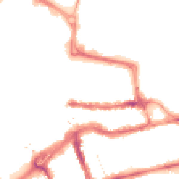 Night-time road noise heatmap for RG1 3BE