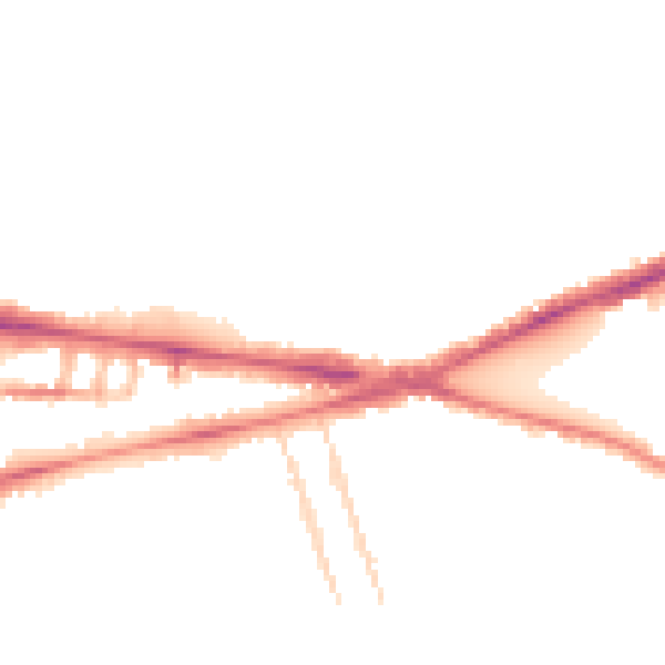 Night-time road noise heatmap for RG1 3LQ