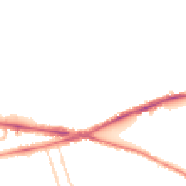 Night-time road noise heatmap for RG1 3NF