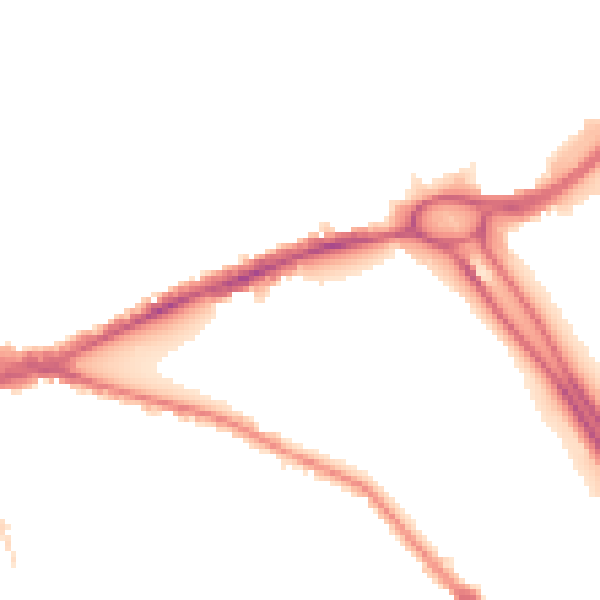 Night-time road noise heatmap for RG1 3QF