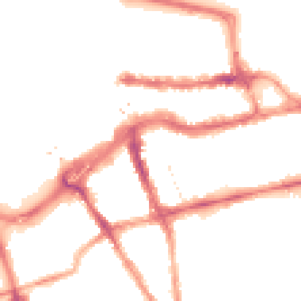Night-time road noise heatmap for RG1 4QL