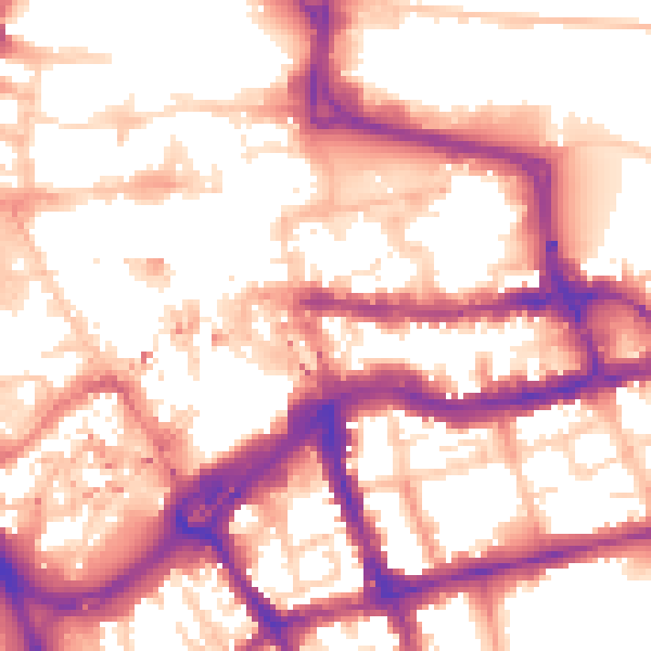 Daytime road noise heatmap for RG1 4SA