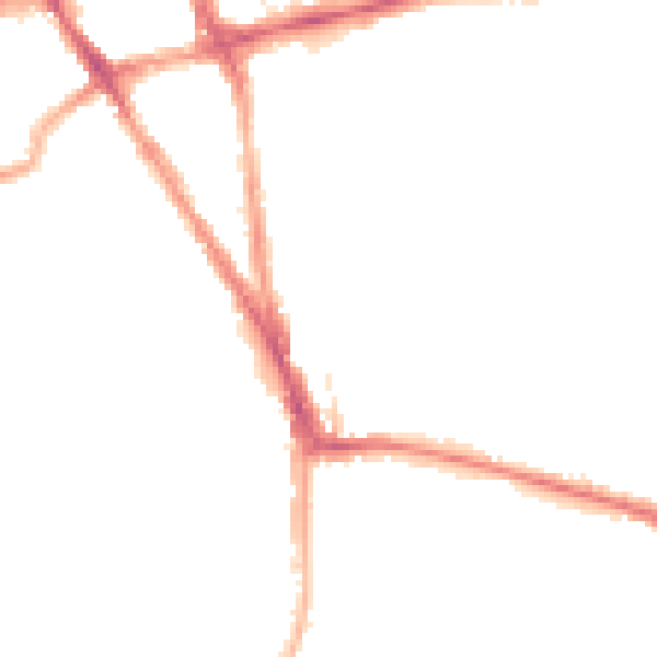 Night-time road noise heatmap for RG1 5EJ