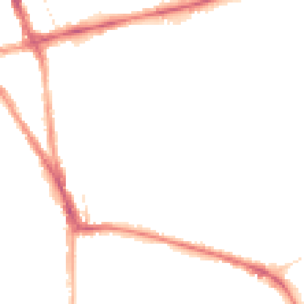 Night-time road noise heatmap for RG1 5HG