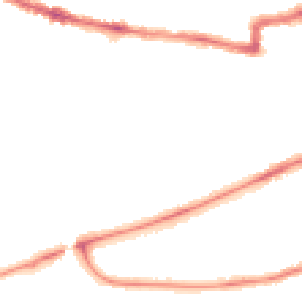 Night-time road noise heatmap for RG1 6NR