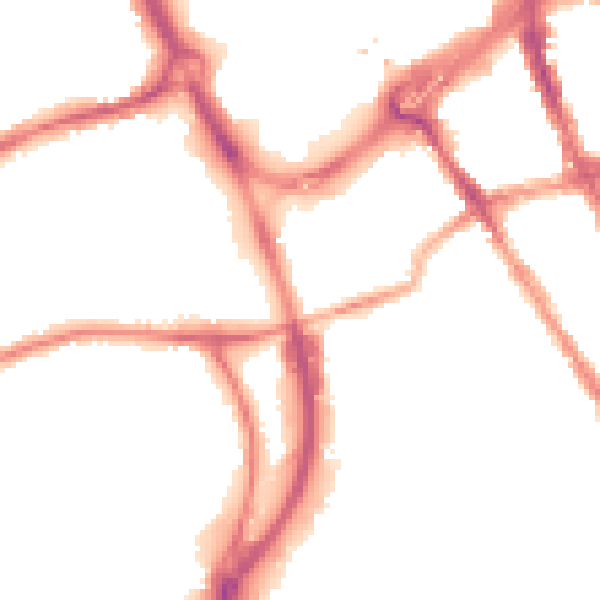 Night-time road noise heatmap for RG1 6QJ