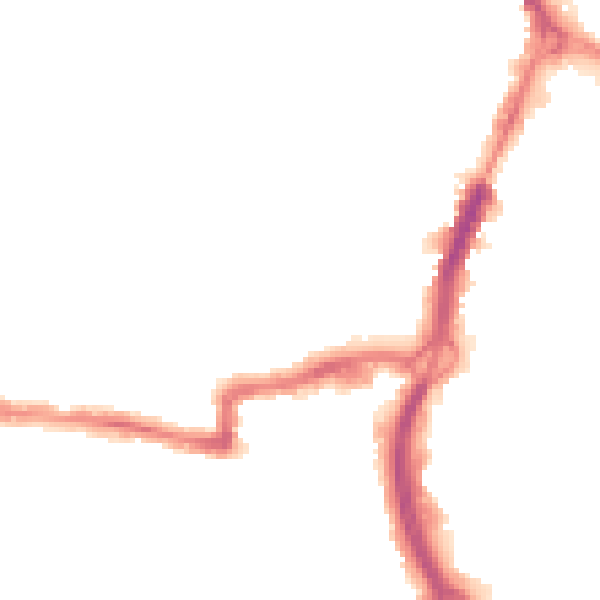 Night-time road noise heatmap for RG1 7DT
