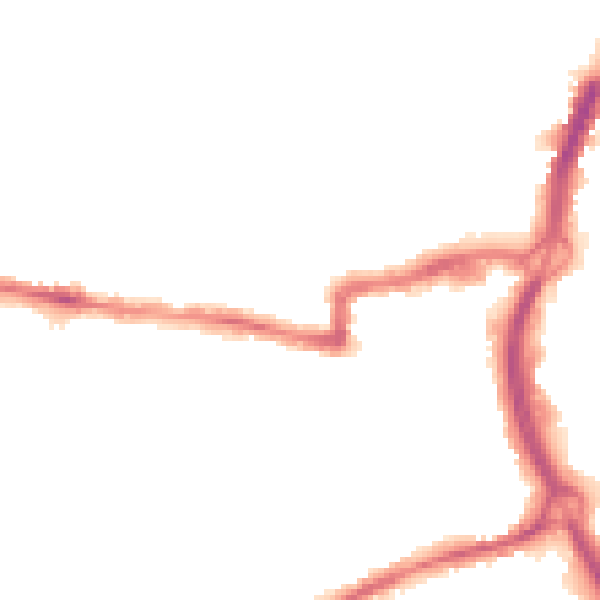 Night-time road noise heatmap for RG1 7EU