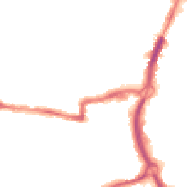 Night-time road noise heatmap for RG1 7JA