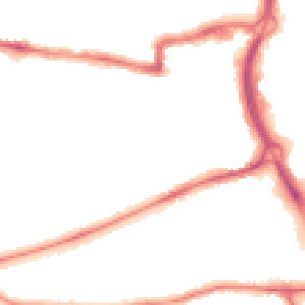 Night-time road noise heatmap for RG1 7NA