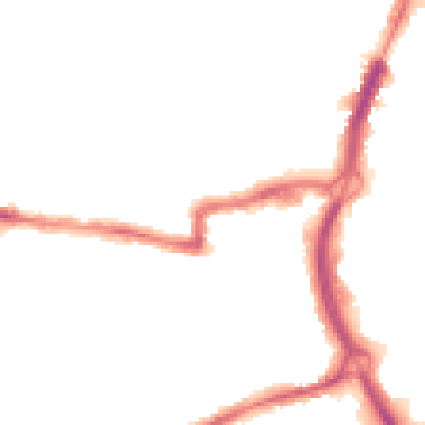Night-time road noise heatmap for RG1 7NB