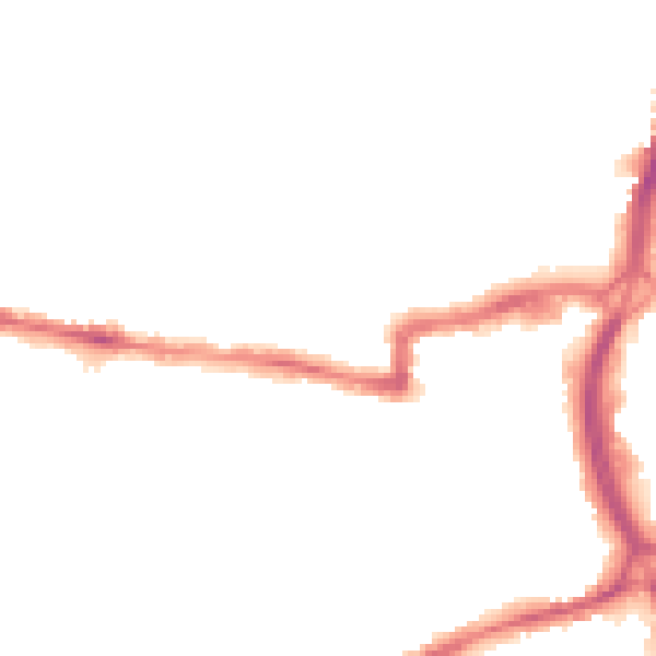 Night-time road noise heatmap for RG1 7NR