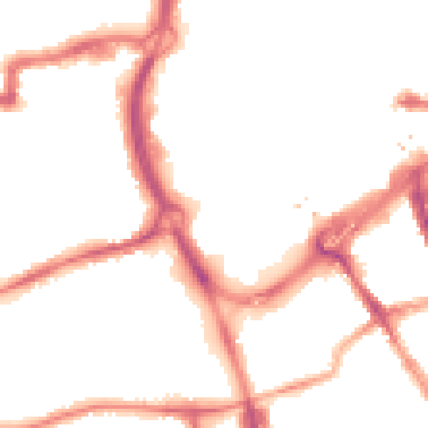 Night-time road noise heatmap for RG1 7SS