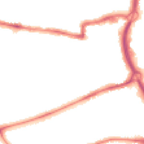 Night-time road noise heatmap for RG1 7TX