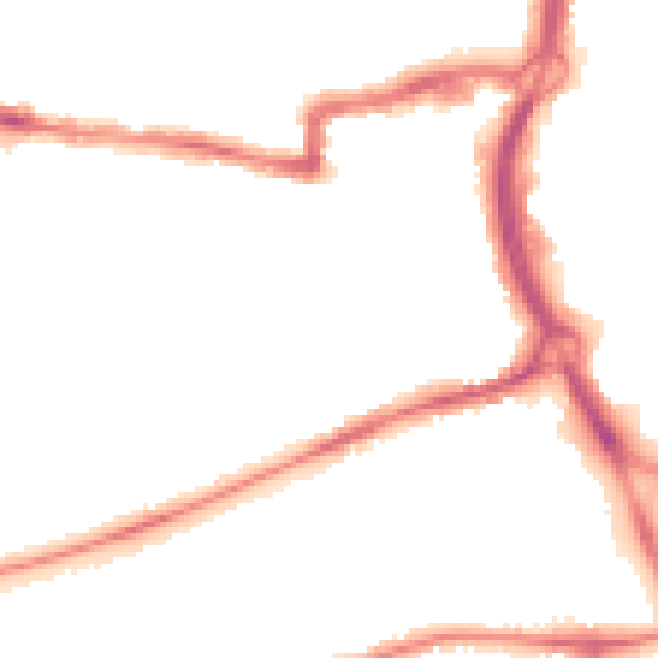 Night-time road noise heatmap for RG1 7XW
