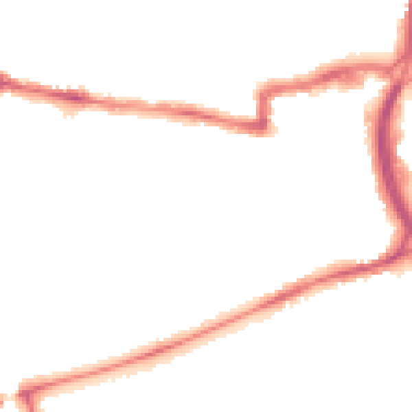 Night-time road noise heatmap for RG1 7XZ