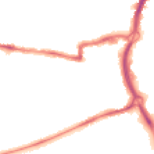 Night-time road noise heatmap for RG1 7YA