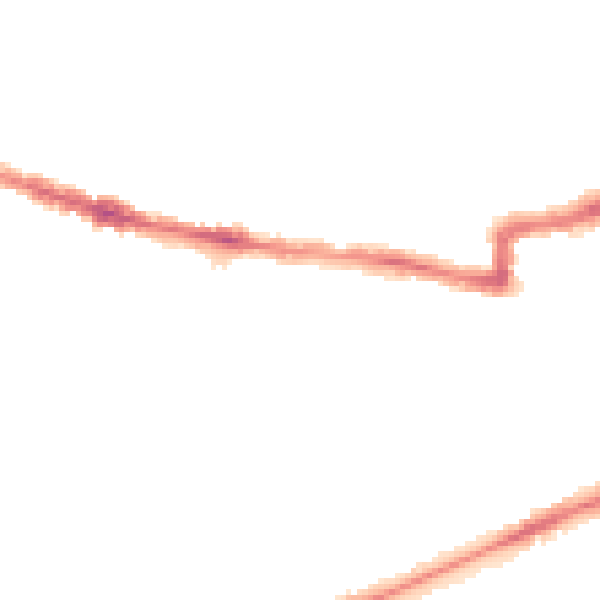 Night-time road noise heatmap for RG1 7YP