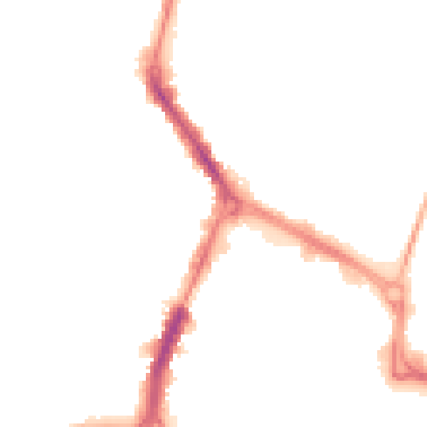 Night-time road noise heatmap for RG1 8AN