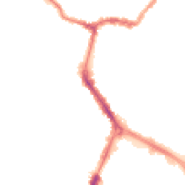 Night-time road noise heatmap for RG1 8BB