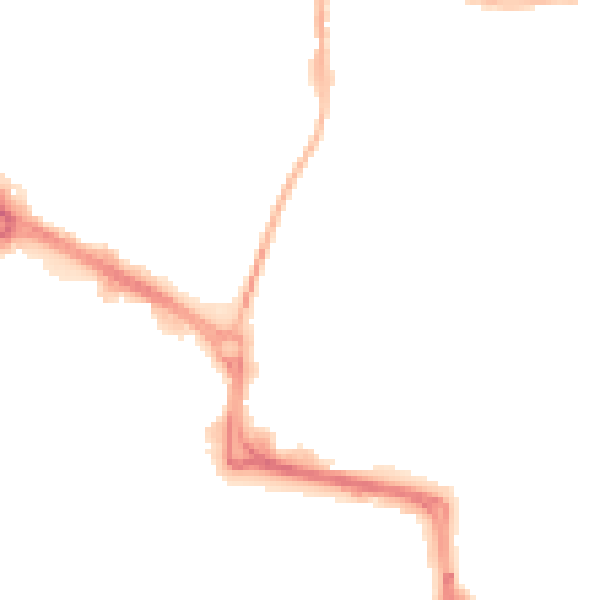 Night-time road noise heatmap for RG1 8BQ