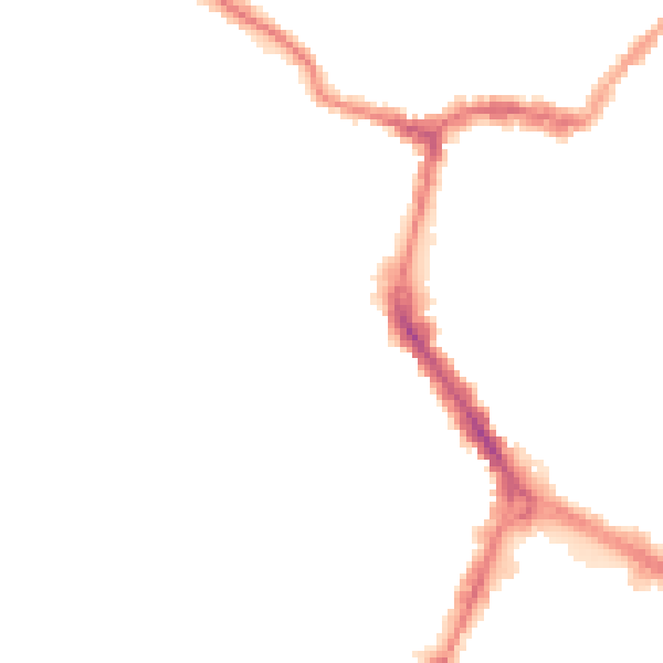 Night-time road noise heatmap for RG1 8BY
