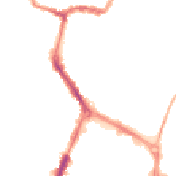 Night-time road noise heatmap for RG1 8DP