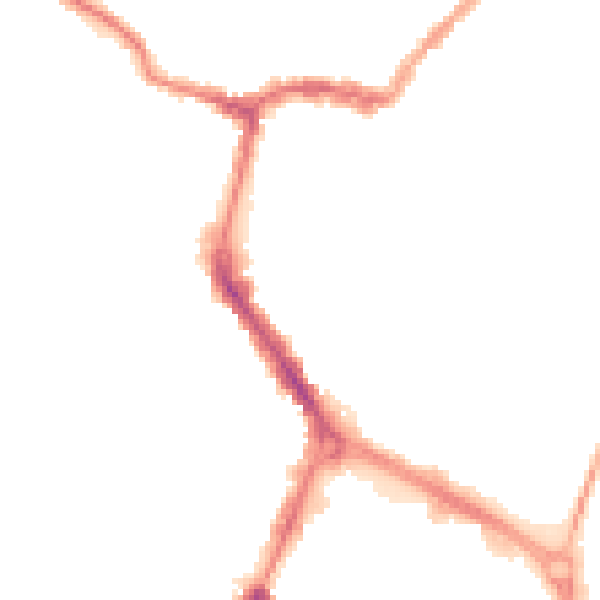 Night-time road noise heatmap for RG1 8DS