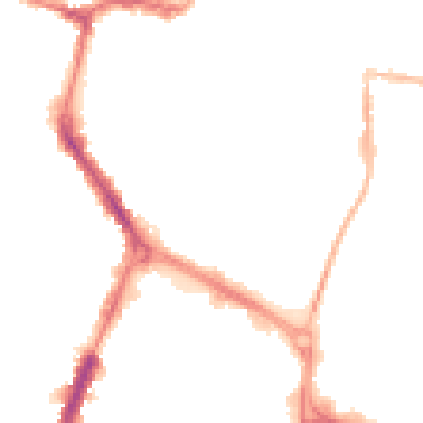 Night-time road noise heatmap for RG1 8DW