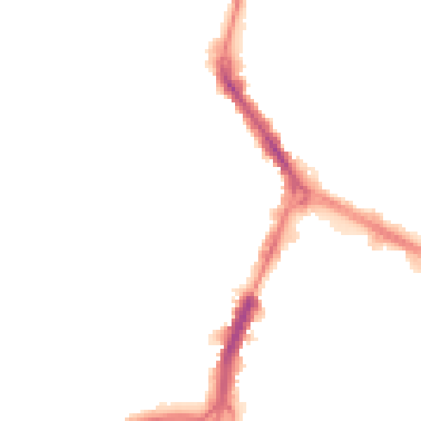 Night-time road noise heatmap for RG1 8DX