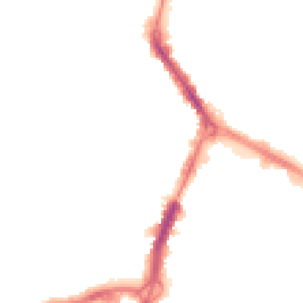 Night-time road noise heatmap for RG1 8EY