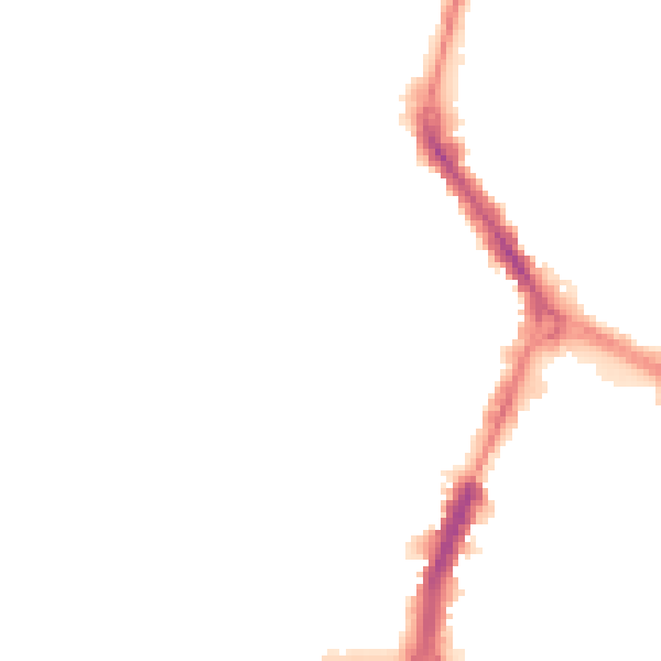 Night-time road noise heatmap for RG1 8GD