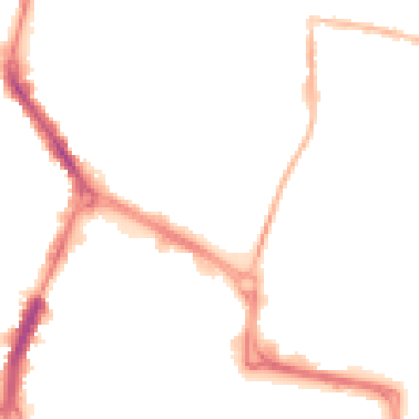Night-time road noise heatmap for RG1 8QT