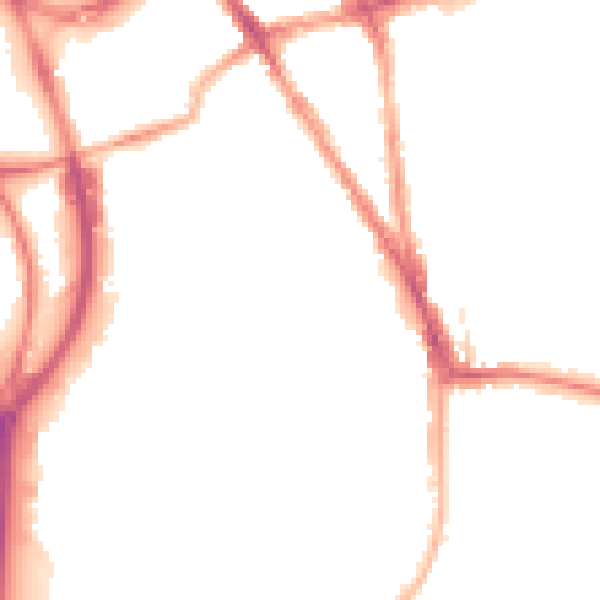 Night-time road noise heatmap for RG2 0AD