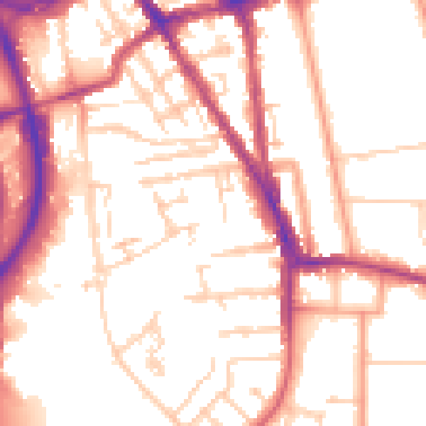 Daytime road noise heatmap for RG2 0AF