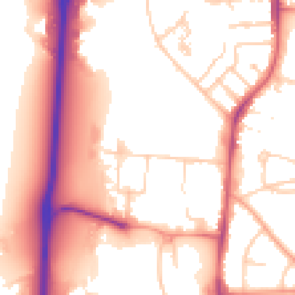 Daytime road noise heatmap for RG2 0AH