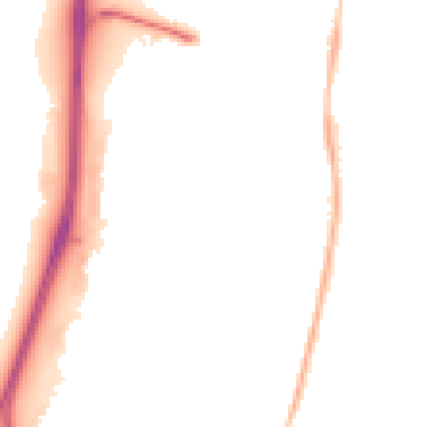 Night-time road noise heatmap for RG2 0AJ