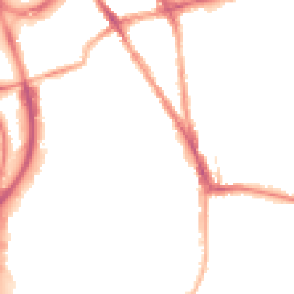 Night-time road noise heatmap for RG2 0AN