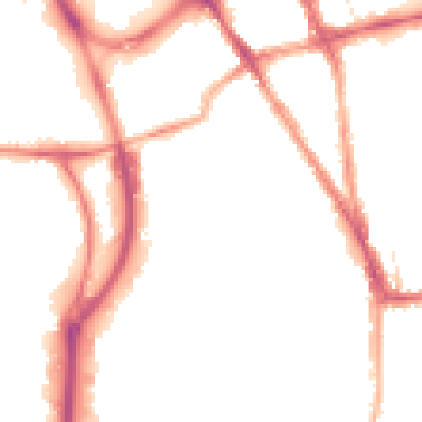 Night-time road noise heatmap for RG2 0AT