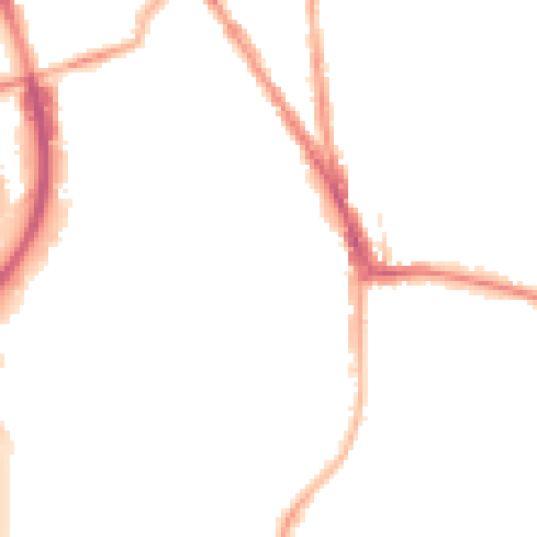 Night-time road noise heatmap for RG2 0AW