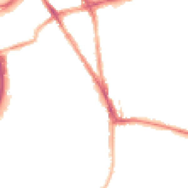 Night-time road noise heatmap for RG2 0BA