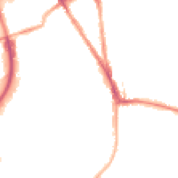 Night-time road noise heatmap for RG2 0BD