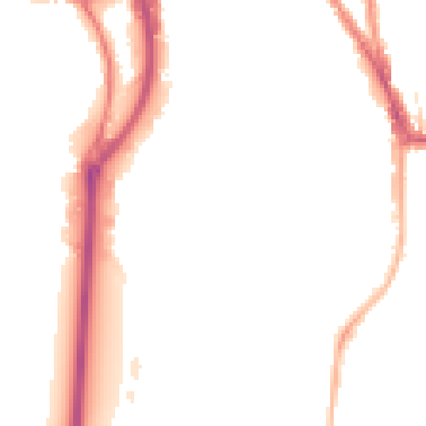 Night-time road noise heatmap for RG2 0BW