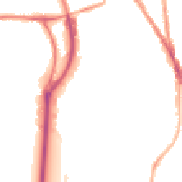 Night-time road noise heatmap for RG2 0BX