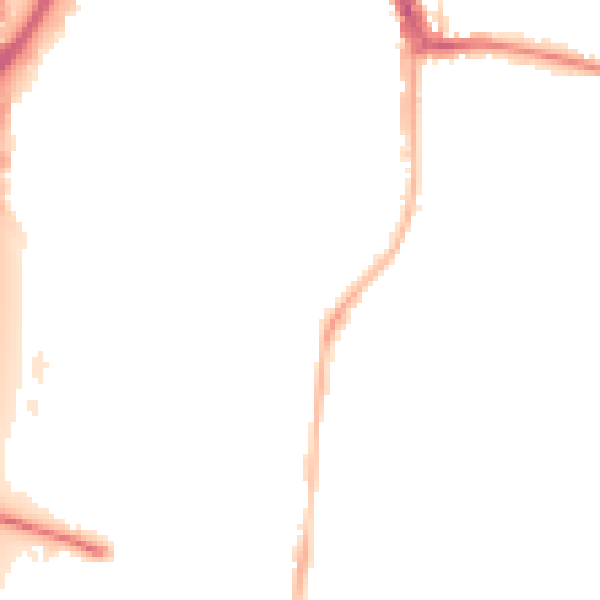 Night-time road noise heatmap for RG2 0DP