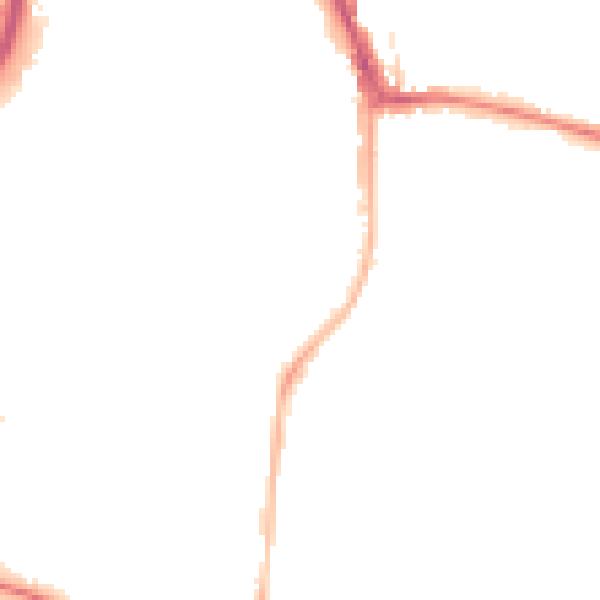 Night-time road noise heatmap for RG2 0DT